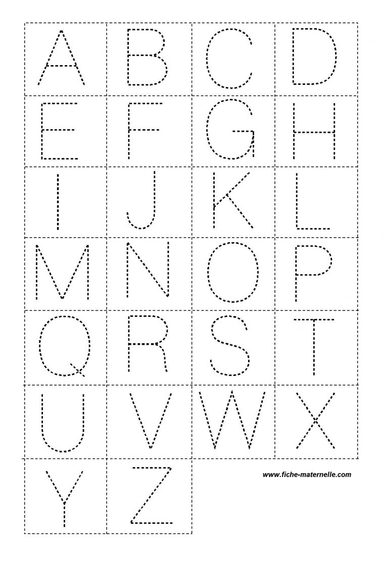 Lettres En Pointillé Pour La Classe à Apprendre À Écrire L Alphabet