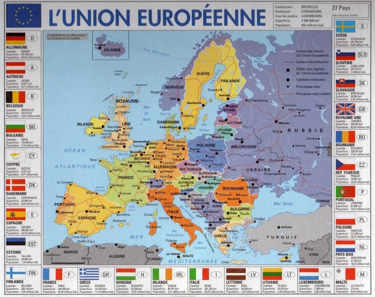 L'europe En Camping-Car tout Carte D Europe Avec Pays Et Capitales