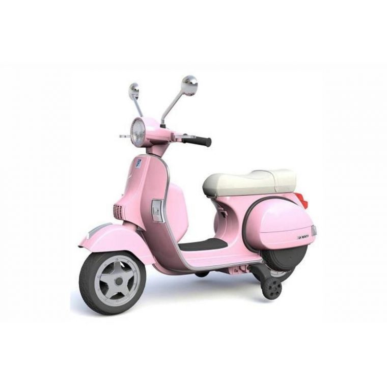 Licence Piaggio Vespa Px 150 Scooter Enfants Rose Pour Fille avec Jeu De Voiture Pour Fille Gratuit