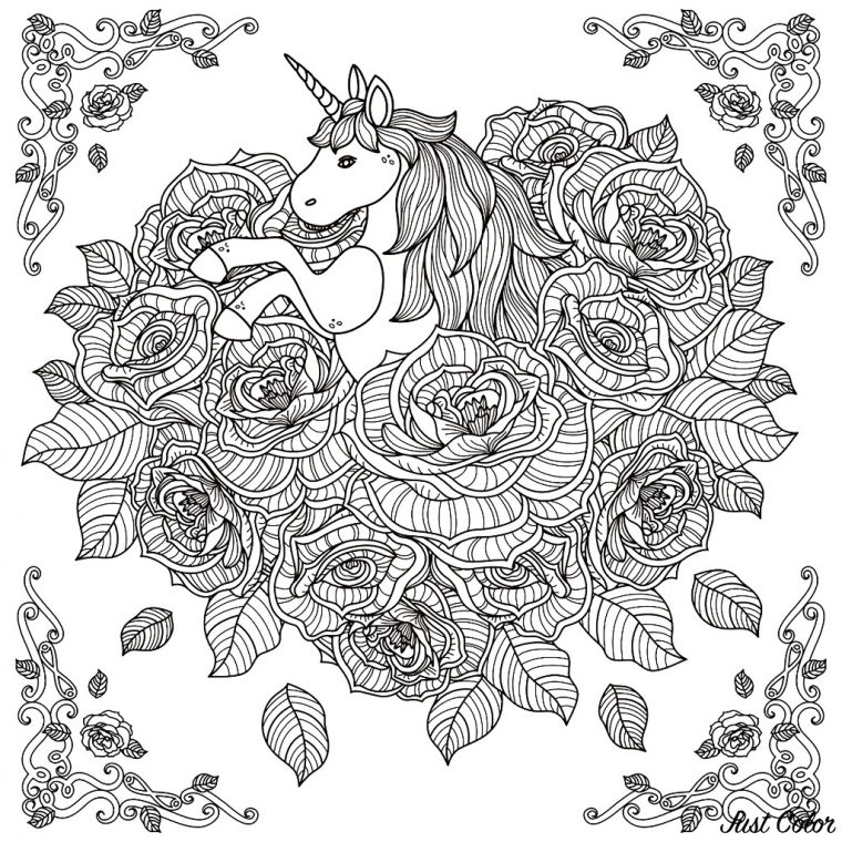 Licorne Mandala – Licornes – Coloriages Difficiles Pour Adultes avec Jeux Gratuits À Imprimer Pour Adultes