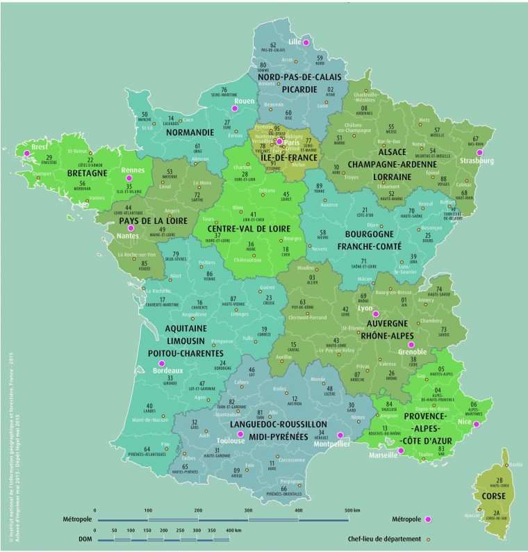 L'ign Calcule Le Centre Des Nouvelles Régions | 94 Citoyens destiné Nouvelles Régions De France