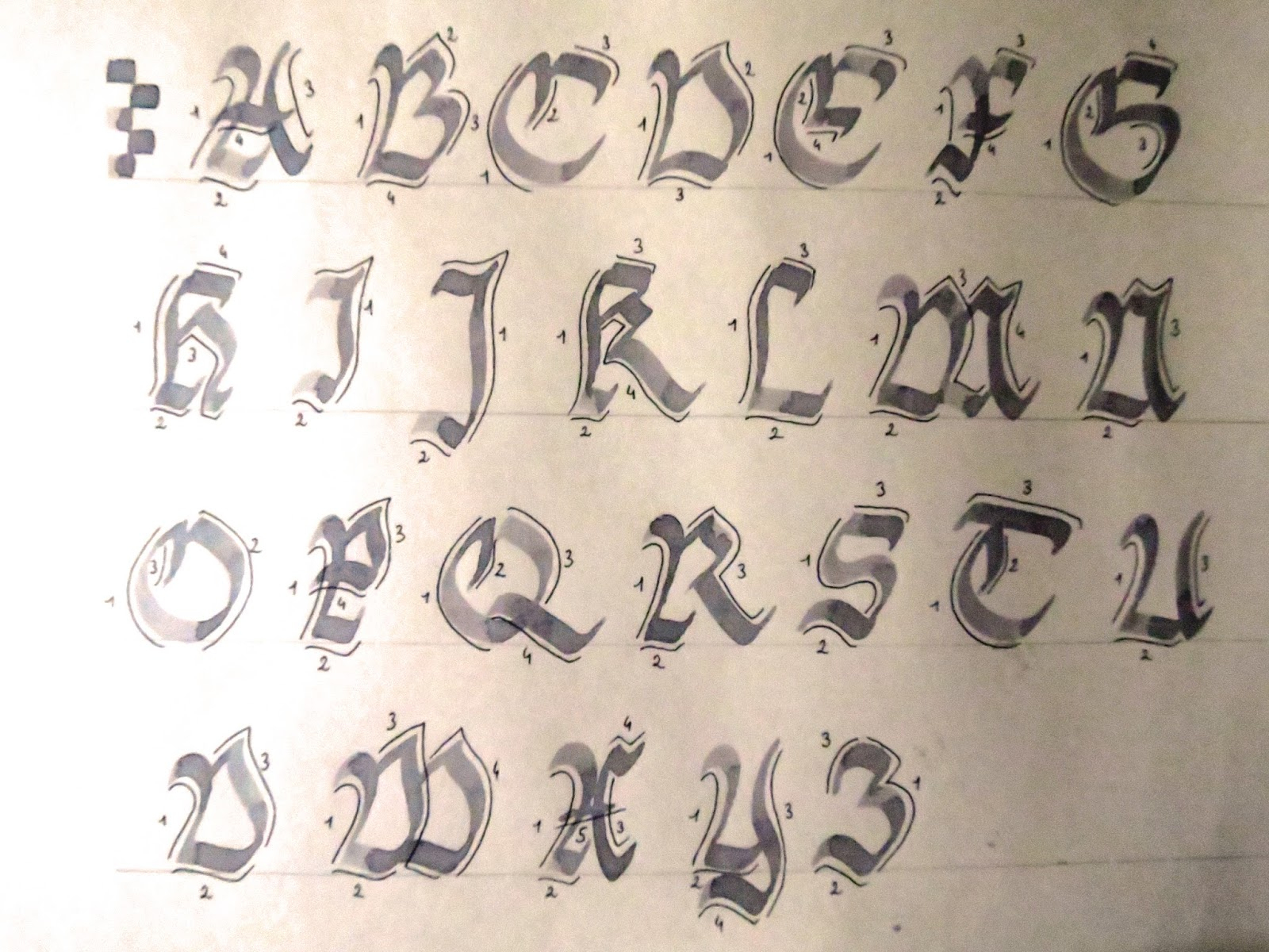 Lilyvale: Calligraphie Médiévale - Modèle D&amp;#039;écriture pour Modèle D Alphabet 