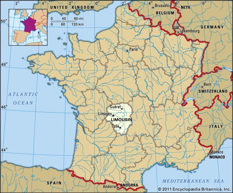 Limousin | History, Culture, Geography, & Map | Britannica à Liste Region De France