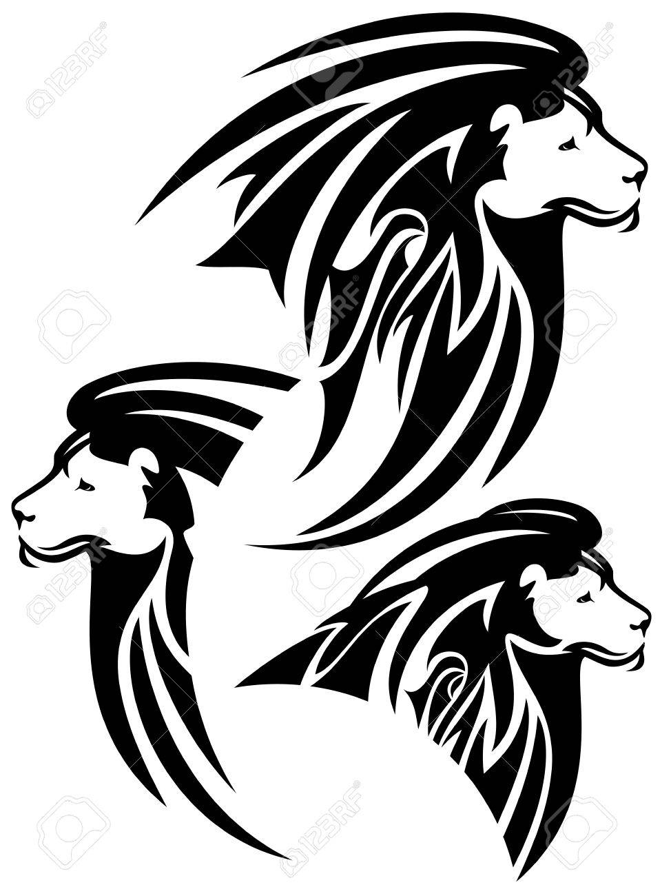 Lion Clipart Noir Et Blanc encequiconcerne Dessin Noir Et Blanc Animaux