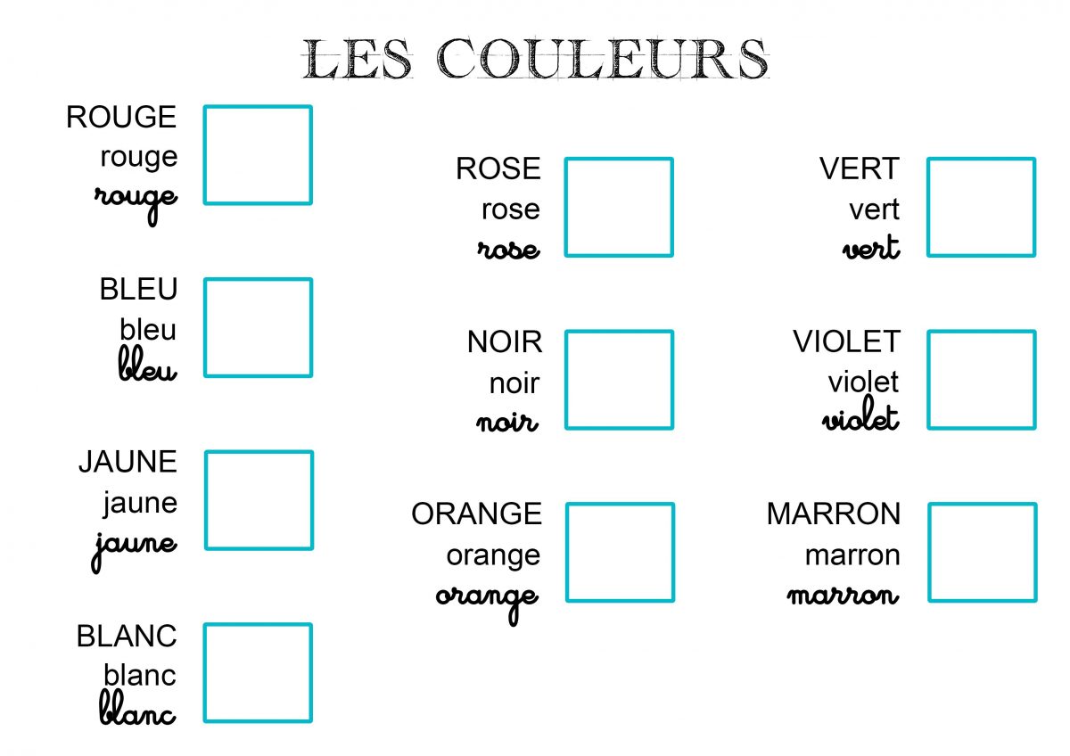 Activité Pour Apprendre Les Couleurs - PrimaNYC.com