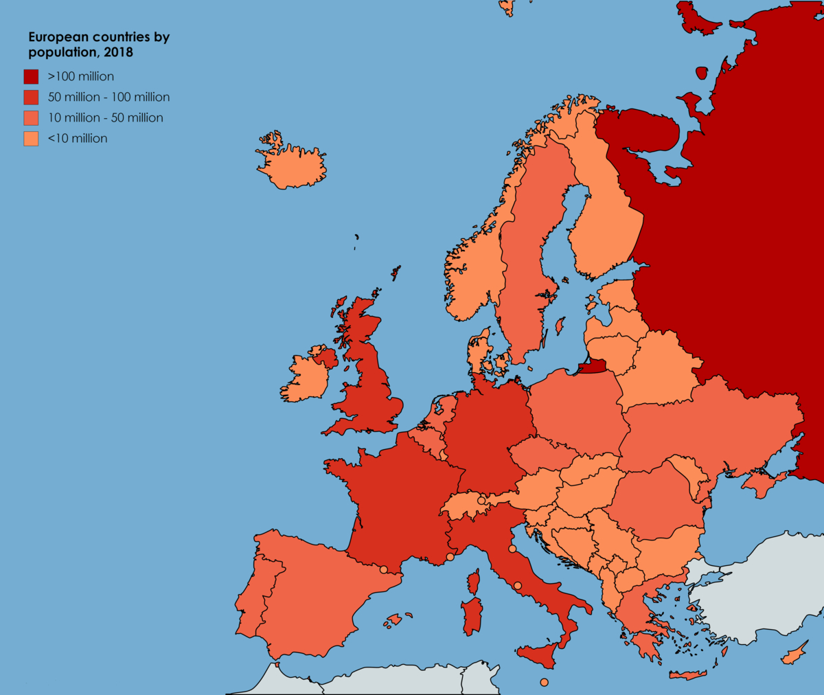 List Of European Countries By Population - Wikipedia concernant Liste Des Régions Françaises 