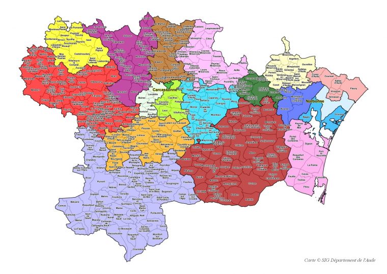 Liste Des Cantons Du Département – Aude intérieur Carte De France Departement À Imprimer