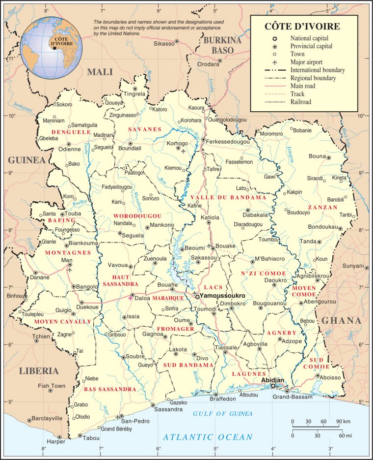 Liste Des Communes De Côte D'ivoire — Wikipédia destiné Carte Avec Departement