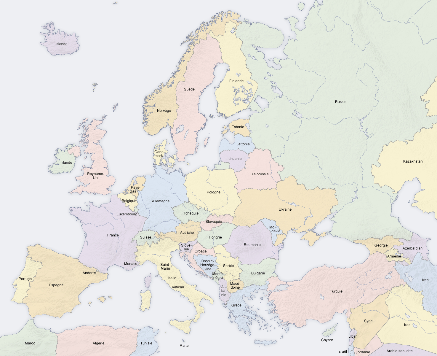 Liste Pays Europe | Blog De Philippe Garin dedans Carte Des Pays D Europe