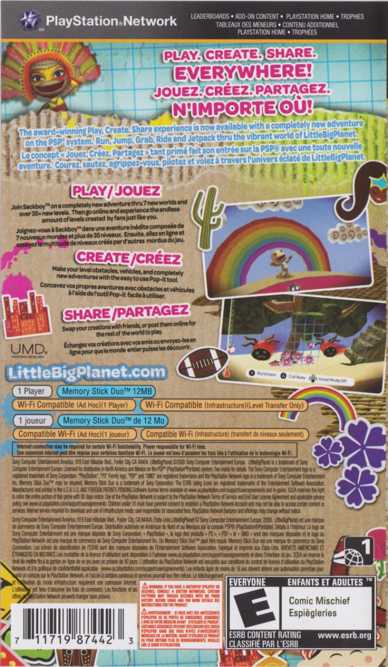 Littlebigplanet (2009) Psp Box Cover Art – Mobygames destiné Jeu Memory En Ligne