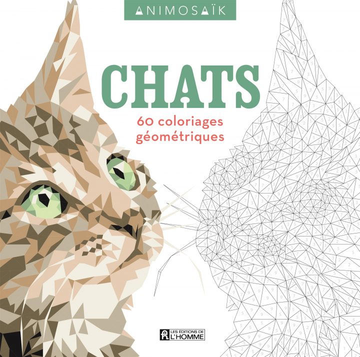 Livre Animosaïk – Chats – 60 Coloriages Géométriques | Les pour Livre De Coloriage À Imprimer