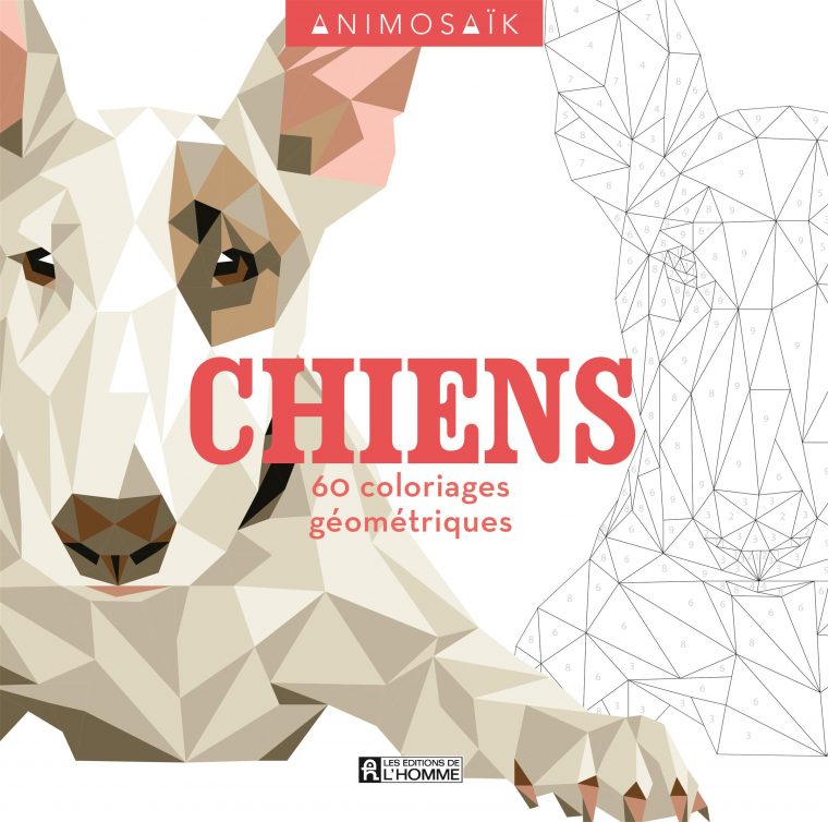 Livre Animosaïk – Chiens – 60 Coloriages Géométriques | Les tout Cahier Coloriage A Imprimer