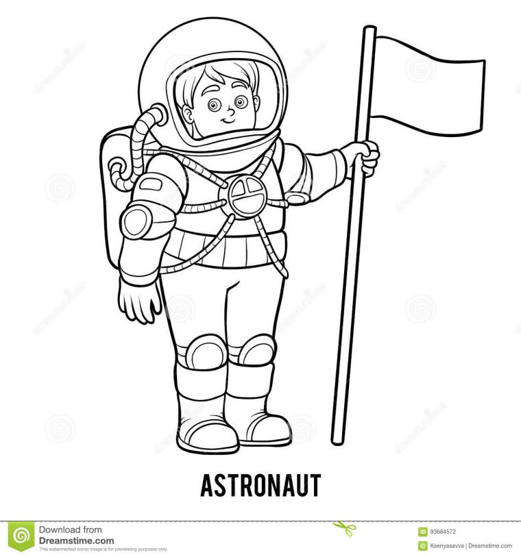 Livre De Coloriage, Astronaute Illustration De Vecteur concernant Coloriage Astronaute