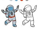 Livre De Coloriage, Astronaute Illustration De Vecteur intérieur Coloriage Astronaute