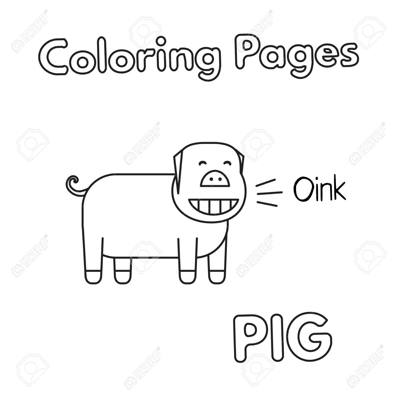 Livre De Coloriage Cochon Dessin Animé destiné Dessin A Colorier Cochon 