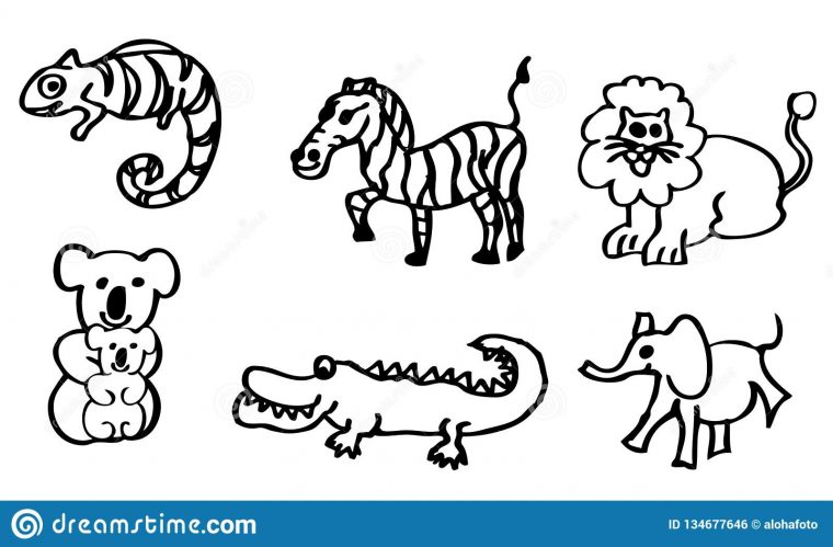 Livre De Coloriage – Dessins Au Sujet Des Animaux Sauvages pour Dessin Pour Enfant À Colorier