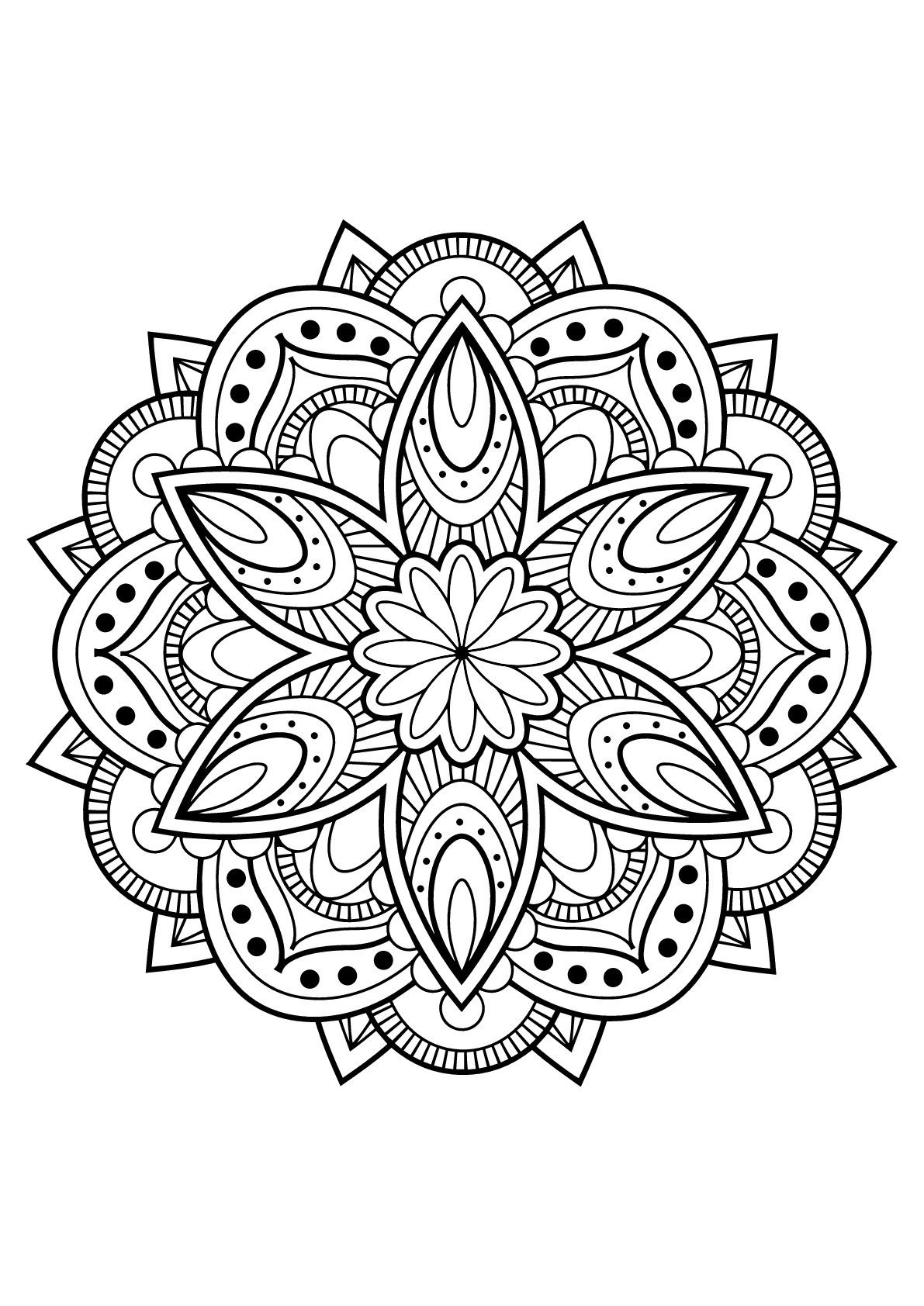 Livre De Coloriage Mandala Awesome Mandala Livre Gratuit 16 intérieur Coloriage De Mandala Difficile A Imprimer 