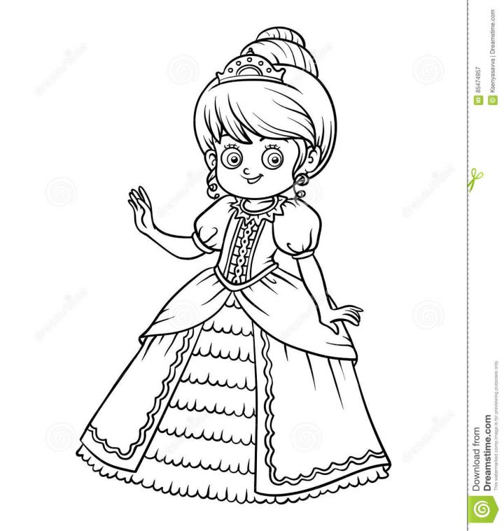 Livre De Coloriage, Personnage De Dessin Animé, Princesse tout Personnage A Colorier