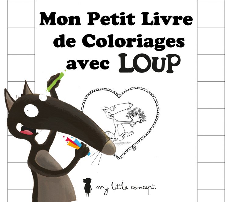 Livre De Coloriages Avec Loup – My Little Concept avec Cahier Coloriage A Imprimer