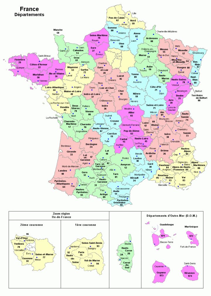 Locom-France – © 1999-2003 Sylvain Chardon tout Carte Des Départements Français