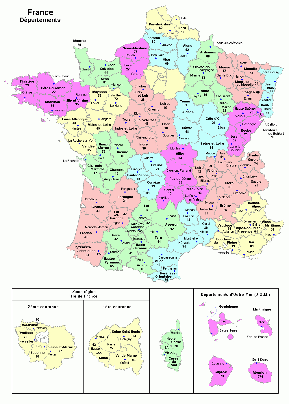 Locom-France - © 1999-2003 Sylvain Chardon tout Carte Des Départements Français 
