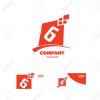 Logo Icône Élément Modèle Lettre Alphabet G Numéro 6 Six Carré Rouge  Abstrait serapportantà Modele De Lettre Alphabet