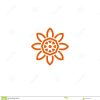 Logo Linéaire De Vecteur De Fleur Orange Icône Du Soleil De dedans Schéma D Une Fleur