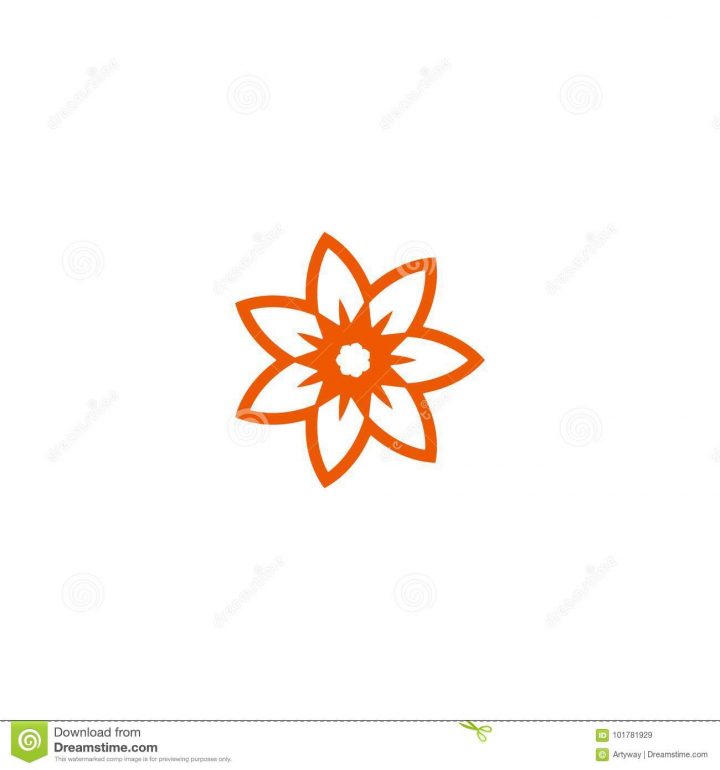 Logo Linéaire De Vecteur De Fleur Orange Icône Du Soleil De encequiconcerne Schéma D Une Fleur