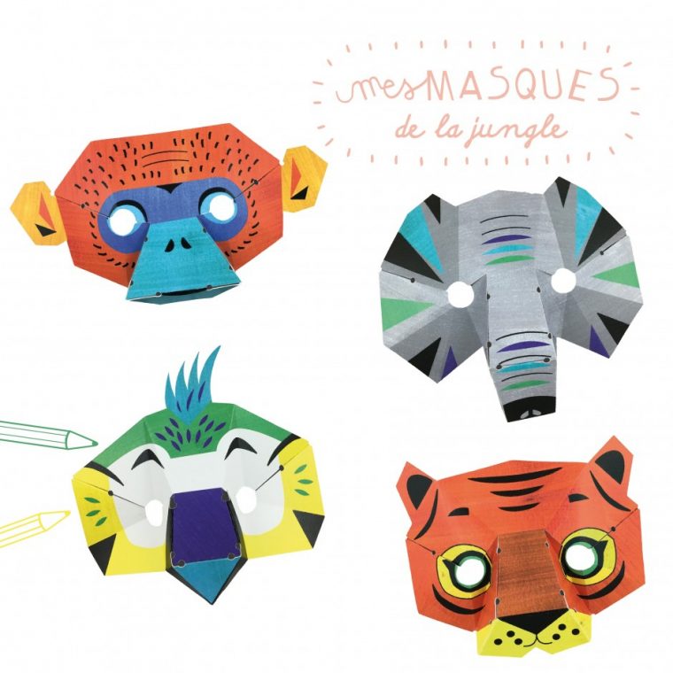 Loisir Créatif Masques Animaux De La Jungle En Papier intérieur Masques Animaux À Imprimer