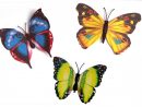 Lot De 3 Papillons Magnétiques 7 Cm avec Etiquette Papillon A Imprimer