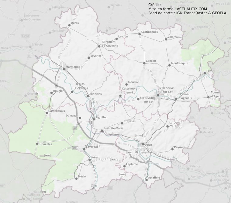 Lot Et Garonne Carte intérieur Carte Numero Departement