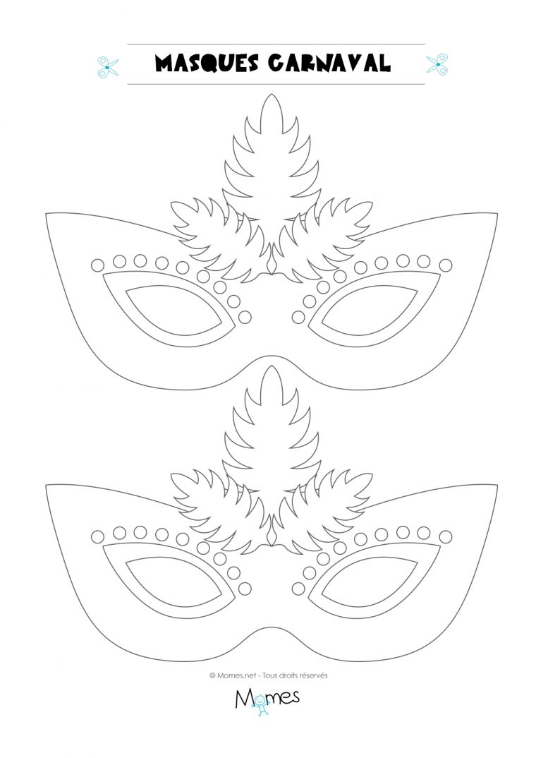 Loup De Carnaval À Colorier – Momes pour Coloriage De Carnaval A Imprimer Gratuit