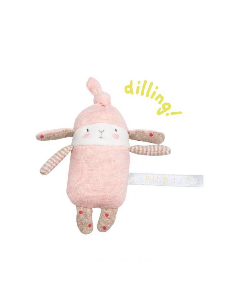 Lulu The Pink Rabbit Rattle (13 Cm) à Lulu Le Petit Lutin