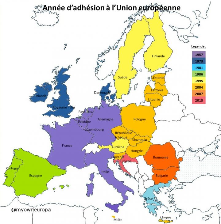 L'union Européenne – Les Cm1-1 destiné Carte Construction Européenne