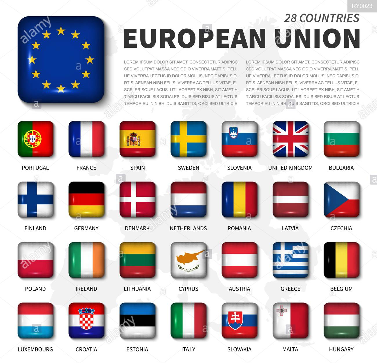 L&amp;#039;union Européenne ( Ue ) Et De L&amp;#039;appartenance D&amp;#039;un Drapeau concernant Carte Union Européenne 28 Pays 