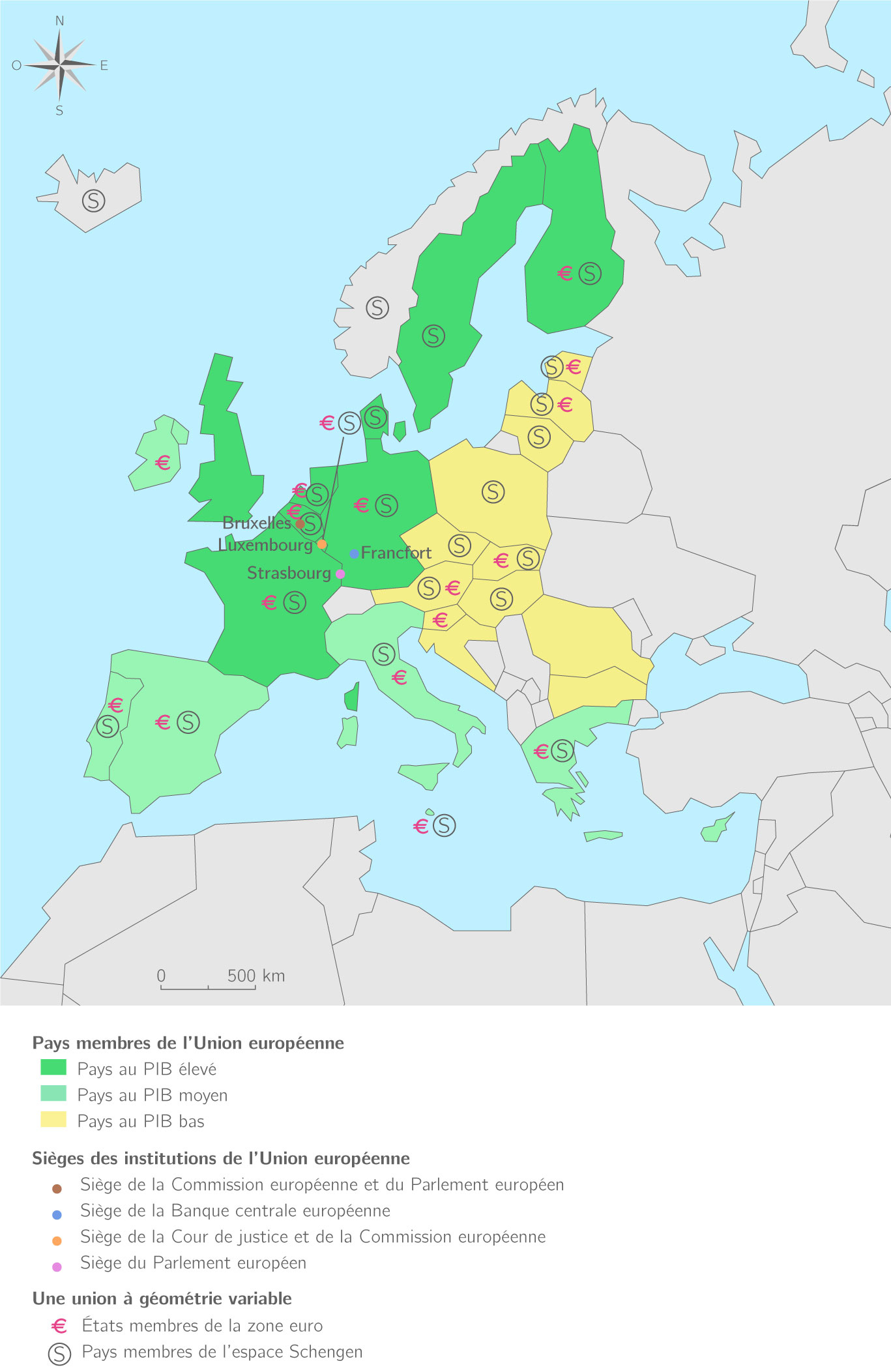 L&amp;#039;union Européenne, Une Union D&amp;#039;etats - 3E - Carte Bilan concernant La Carte De L Union Européenne 
