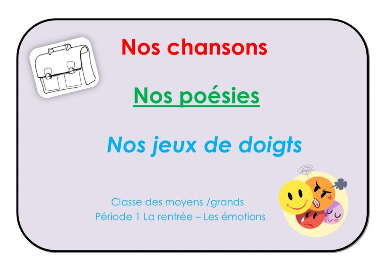 Ma Petite Maternelle: Comptines, Chansons Et Jeux De Doigts intérieur Jeux Maternelle Moyenne Section