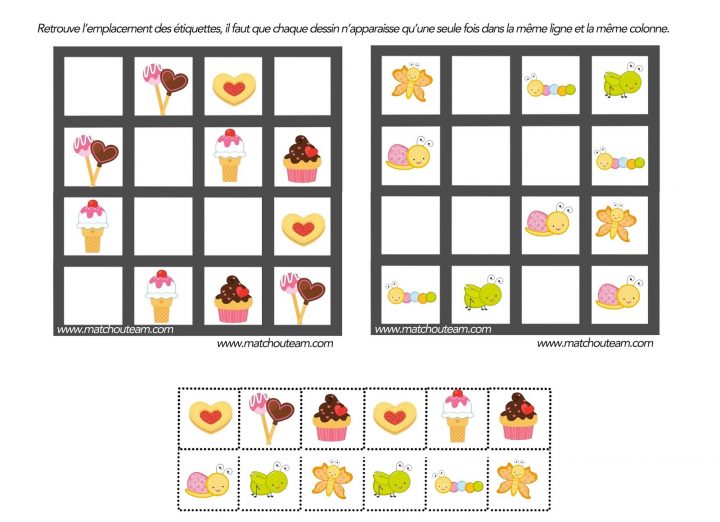 Ma Tchou Team: Jeu Pour Esprit Logique pour Sudoku Maternelle À Imprimer