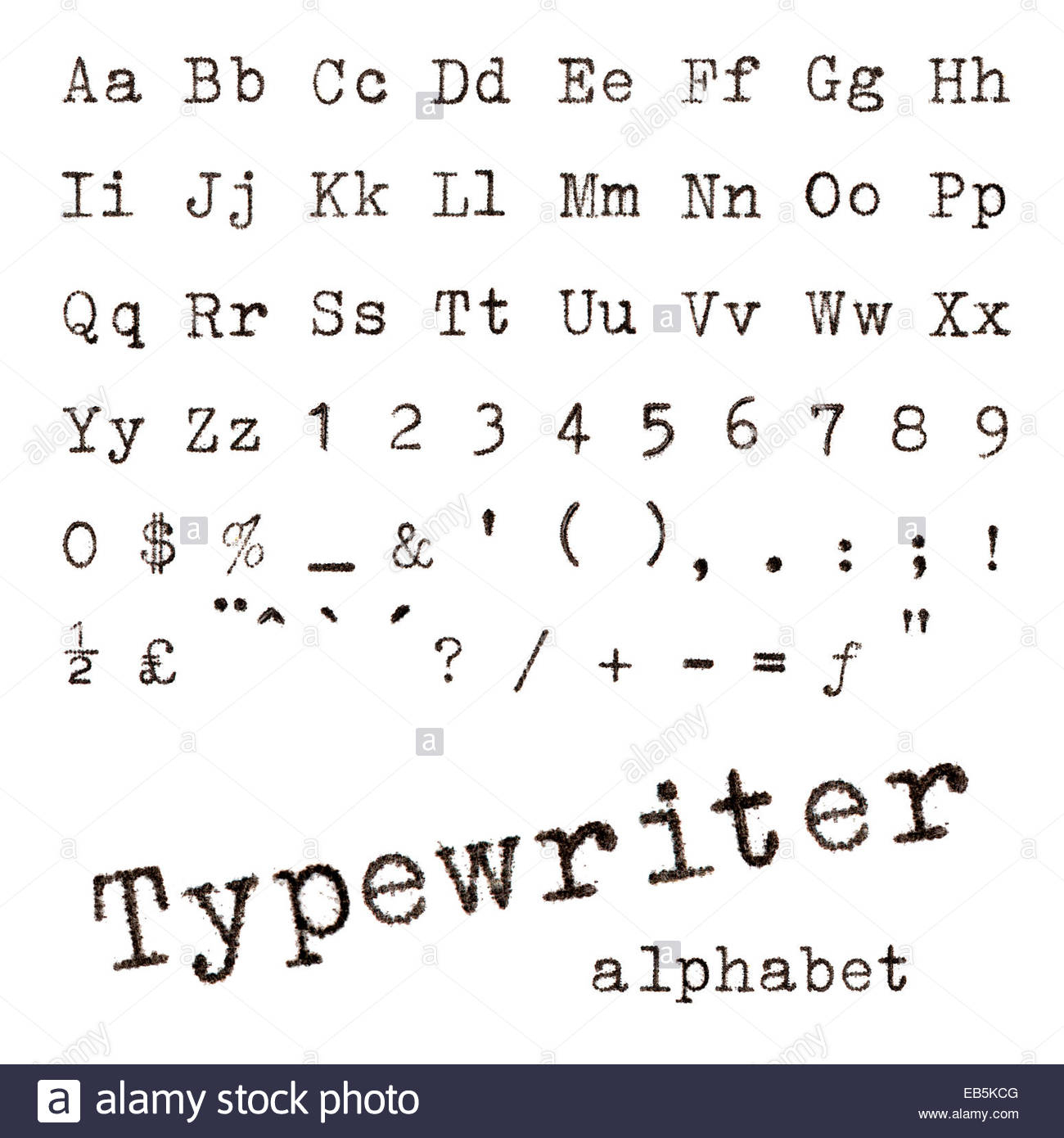 Machine À Écrire L&amp;#039;alphabet Banque D&amp;#039;images, Photo Stock pour Ecrire L Alphabet 