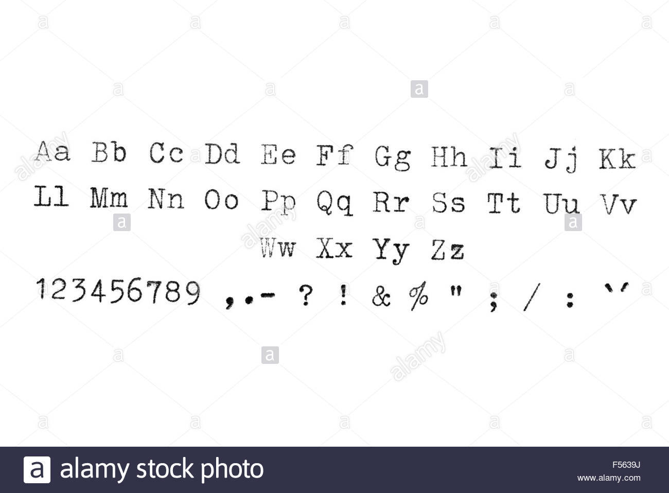 Machine À Écrire Vintage Imprimé L'alphabet, Les Nombres Et serapportantà Ecrire L Alphabet