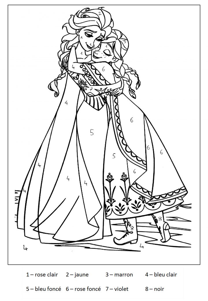 Magique Reine Des Neiges 2 – Coloriage Magique – Coloriages intérieur Coloriage Numero A Imprimer