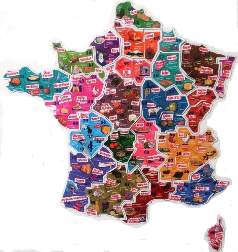 Magnet Le Gaulois : Carte De France , Départements Bord pour Carte De France Numéro Département