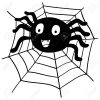 Main, Dessin Toile D'araignée Et Web Pour Le Concept De Halloween, Isolé  Sur Fond Blanc Vector Illustration pour Dessin Toile Araignée