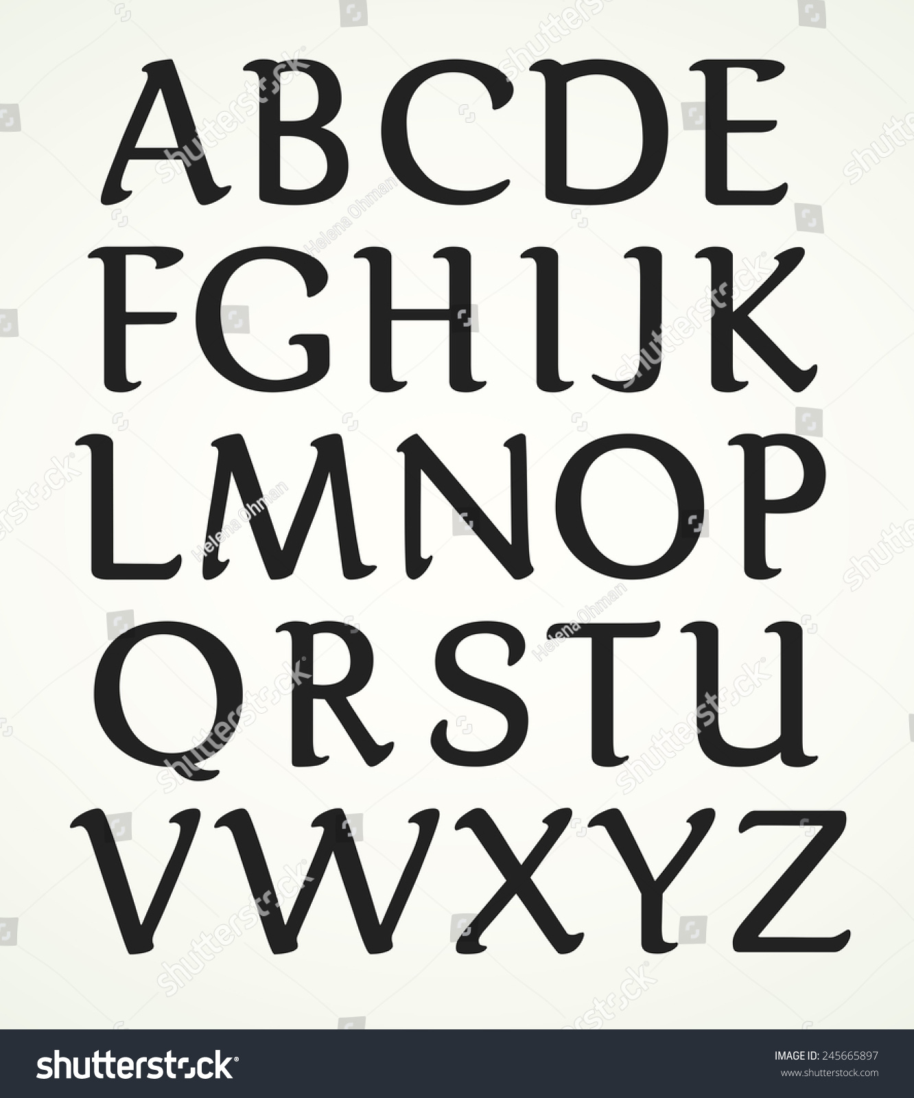 Majuscule Alphabet Inspired By Roman Capitals Stock Vector destiné L Alphabet En Majuscule