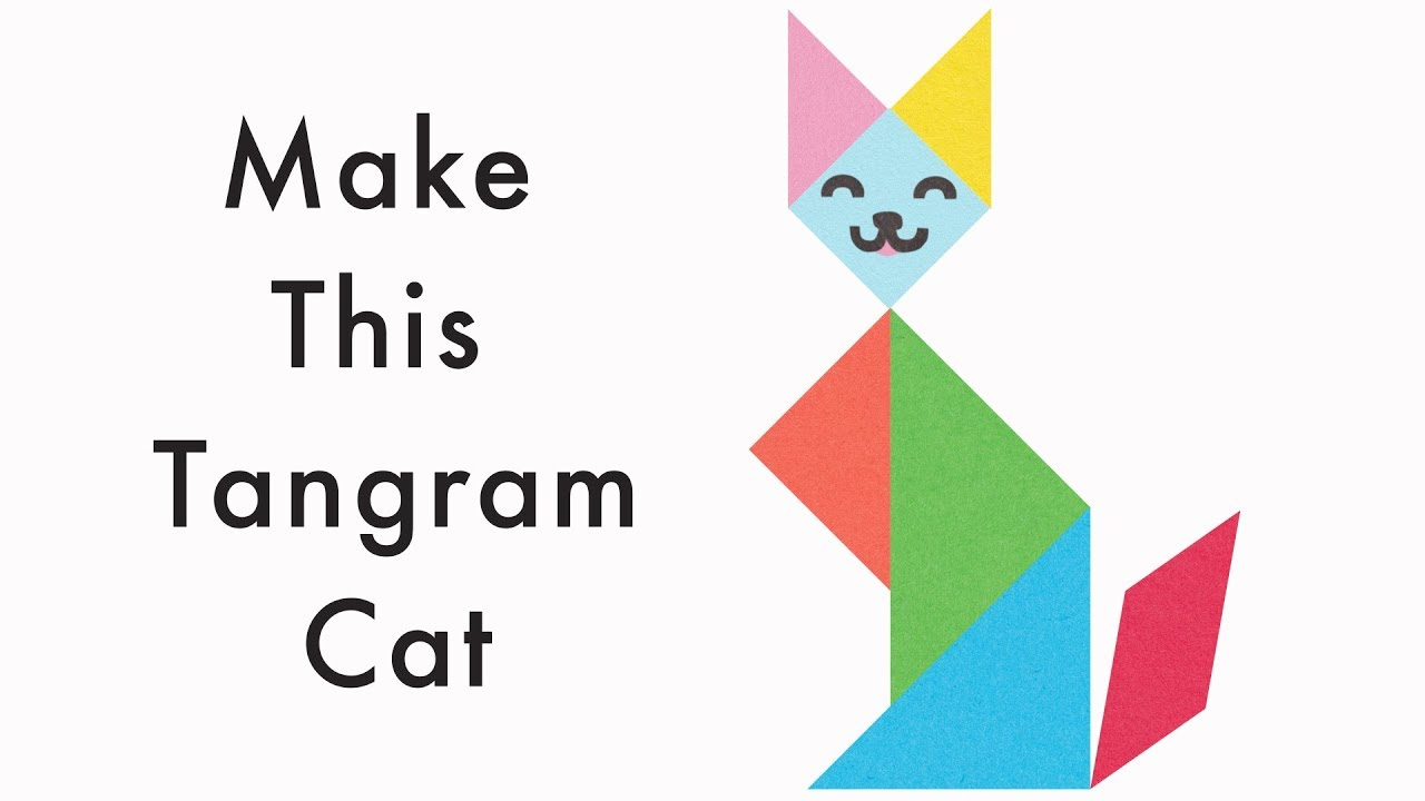 Make This Tangram Cat - Download A Free Tangram Puzzle Sheet In The Video  Description dedans Tangram Simple