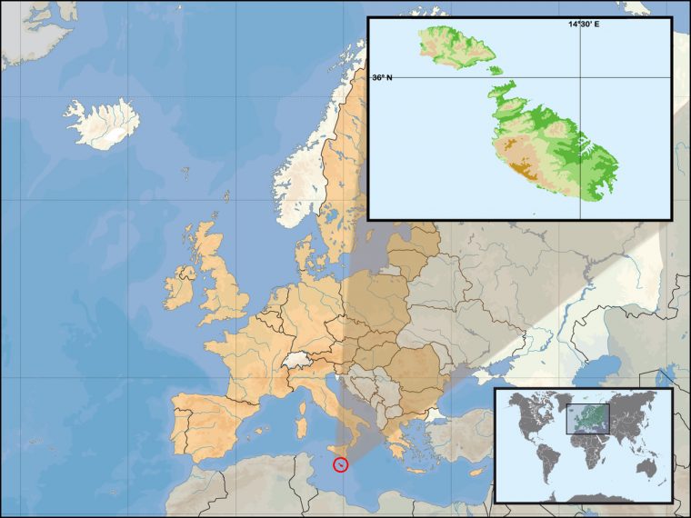 Malte — Wikipédia serapportantà Carte Du Monde Avec Capitale