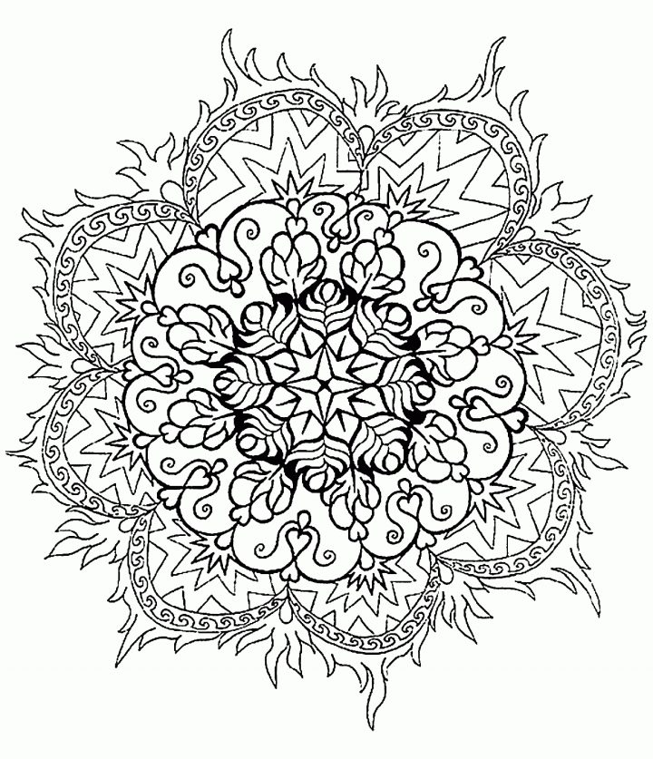 Mandala A Colorier Difficile 4 – Mandalas Difficiles (Pour serapportantà Mandala À Colorier Adulte