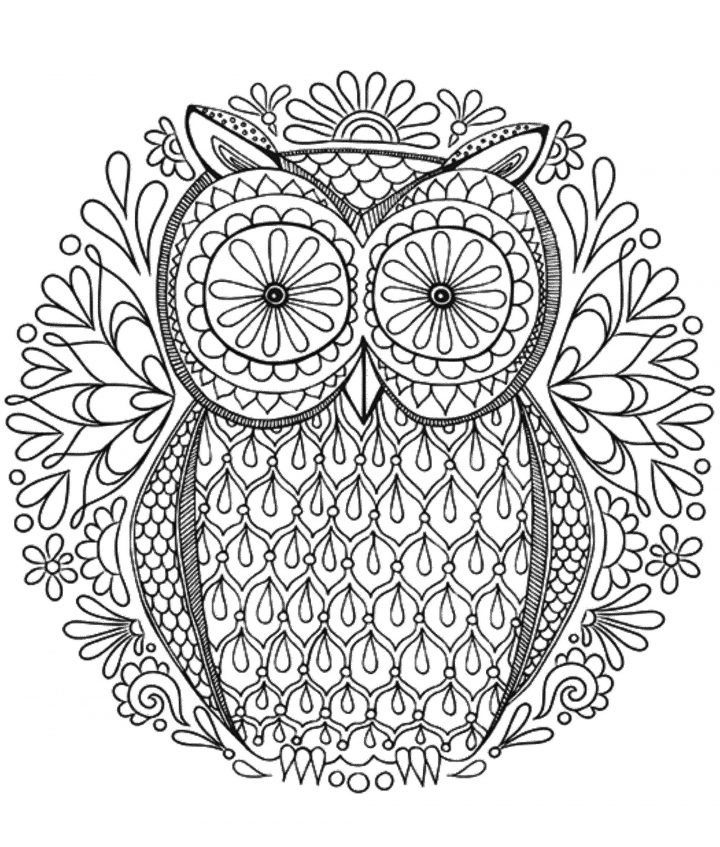 Mandala A Colorier Gratuit Hibou – Mandalas De Difficulté pour Mandala À Colorier Et À Imprimer Gratuit