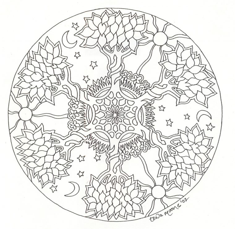 Mandala Arbre #mandala #mandalas #coloriage | Mandala À serapportantà Jeux De Coloriage De Rosace