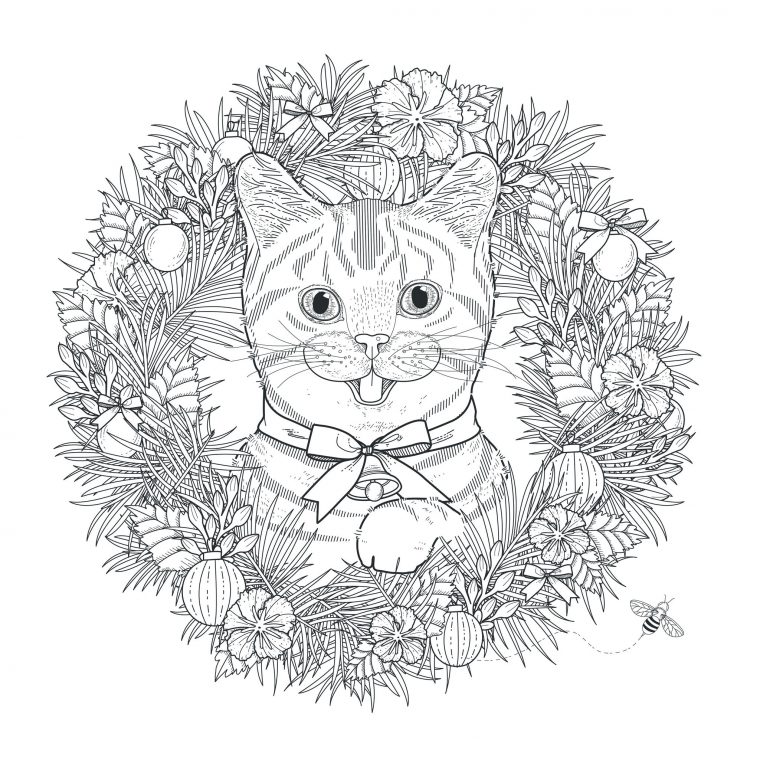 Mandala Chat Kchung – Calendrier De L'avent De Noël 2016 avec Coloriage De Chat De Noel